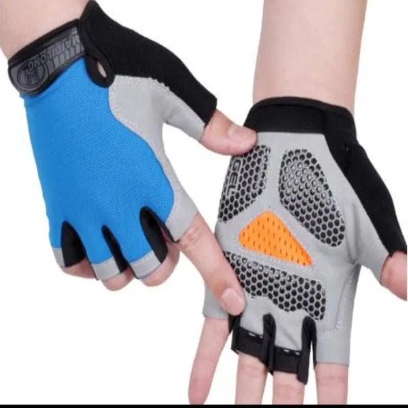 Anti-Slip Biking Gloves - Blue / S