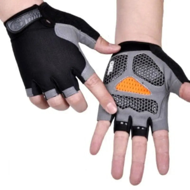Anti-Slip Biking Gloves - Black / S