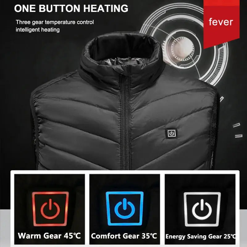 Portable Heated Vest with 3 gear temperature control