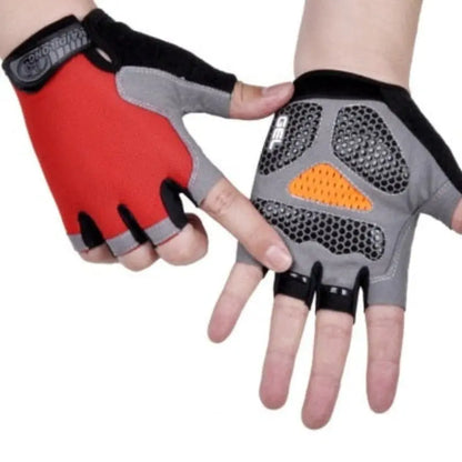 Anti-Slip Biking Gloves - Red / S
