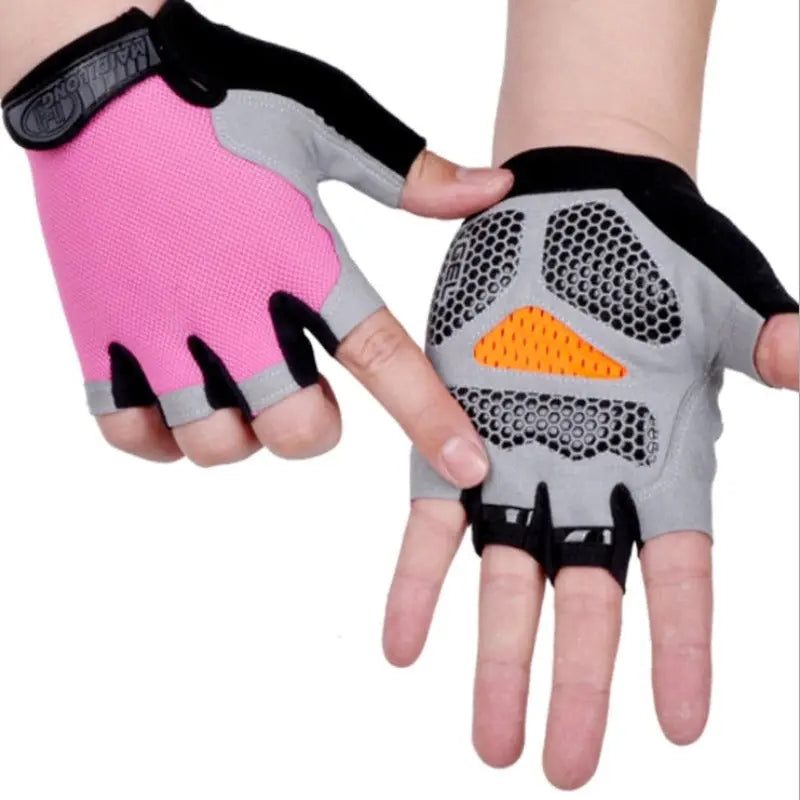 Anti-Slip Biking Gloves - Pink / S